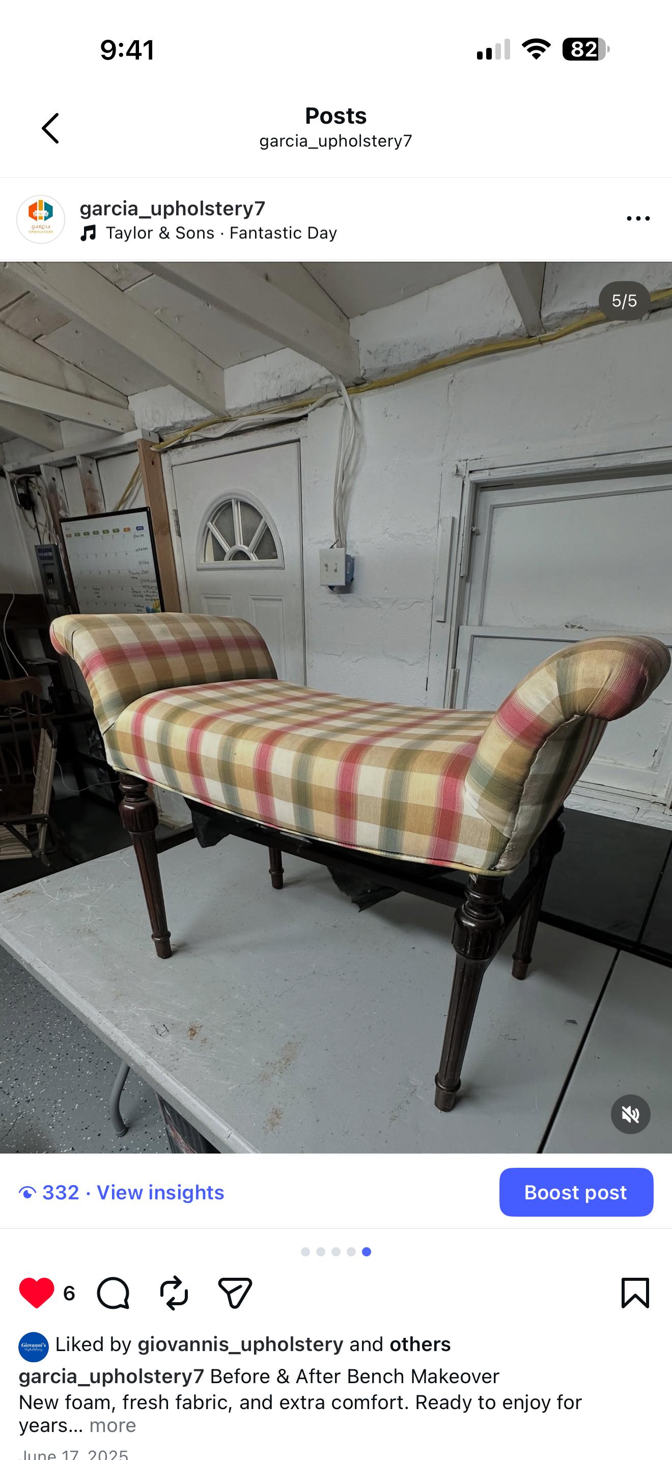 Before upholstery repair