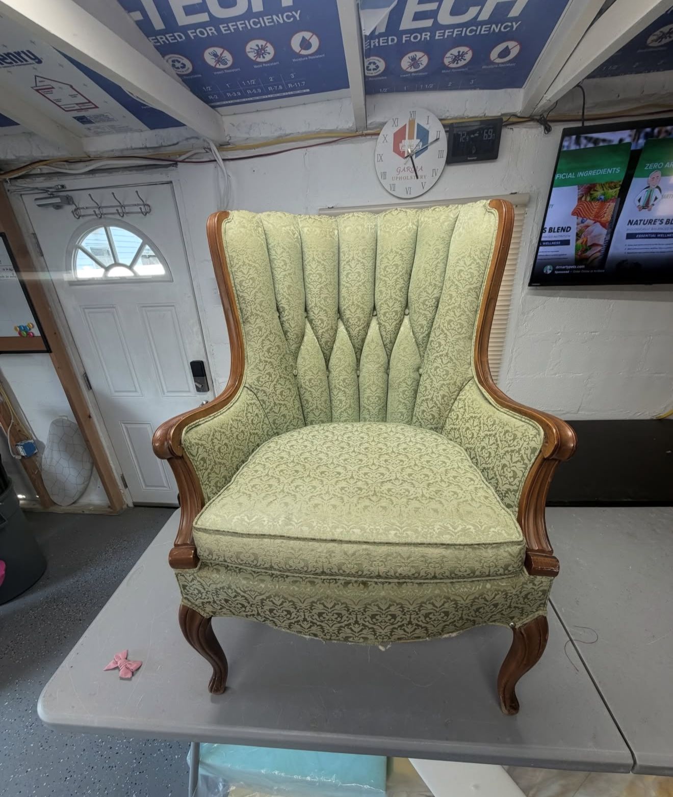Before upholstery repair