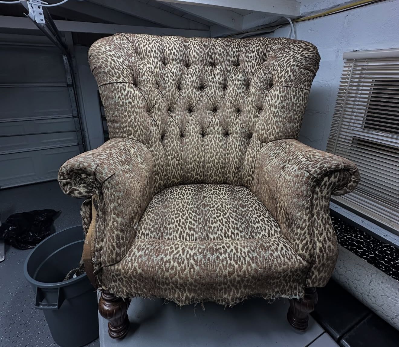 Before upholstery repair